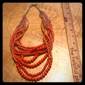 Banana Republic coral bead necklace